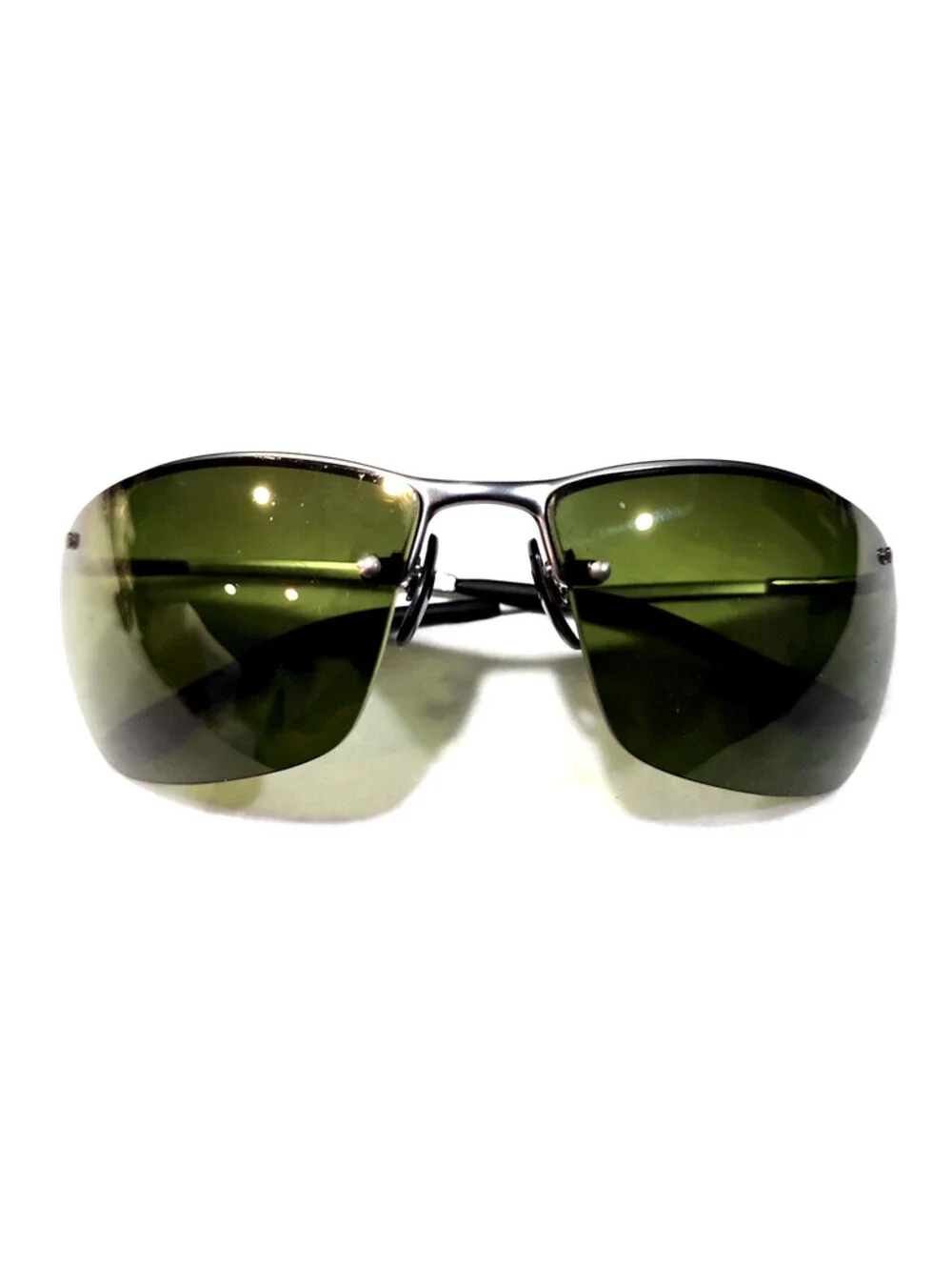 Ray Ban RB3544 029/6O Gunmetal Wrap Green Polarized Sunglasses 64-15 125
